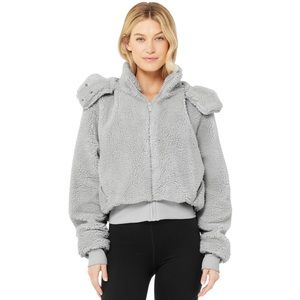 Alo Yoga Foxy Sherpa Jacket Dove Grey